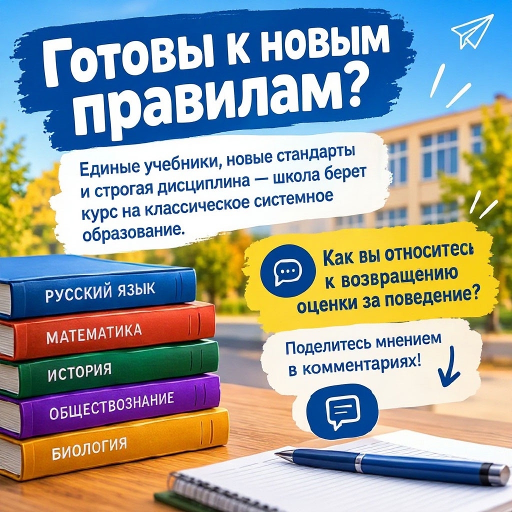 Главные изменения в школах с сентября. Фото сгенерировано с помощью ИИ