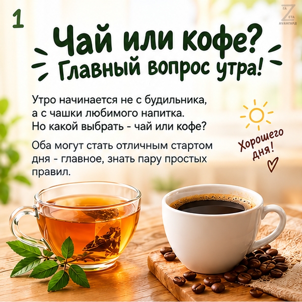 Чай или кофе. Фото сгенерировано с помощью ИИ