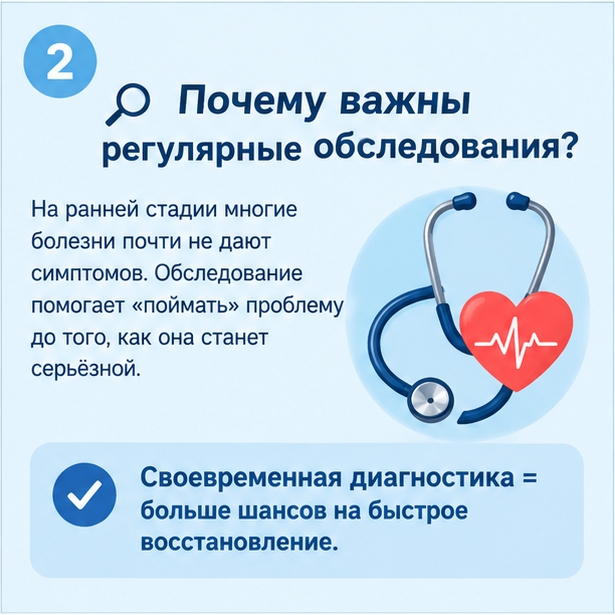 Регулярные медобследования. Карточка сгенерирована нейросетью