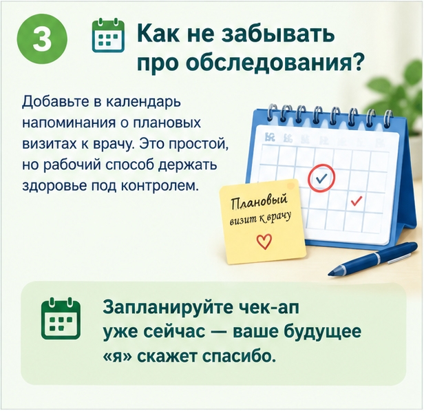 Регулярные медобследования. Карточка сгенерирована нейросетью
