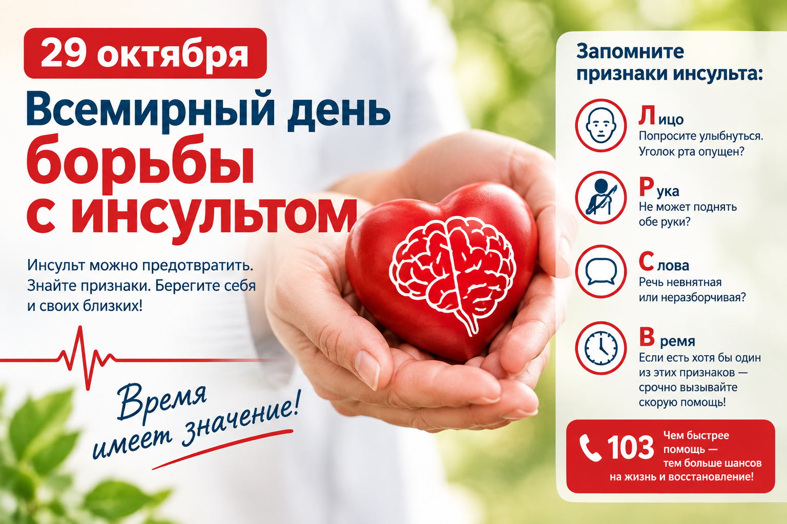 Неделя борьбы с инсультом. Фото сгенерировано нейросетью