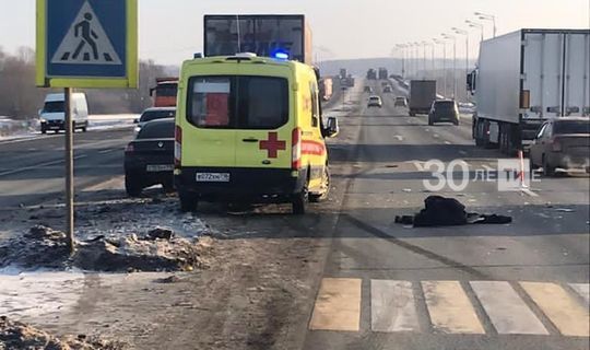 В Татарстане на трассе М7 под колеса грузовика попал пешеход