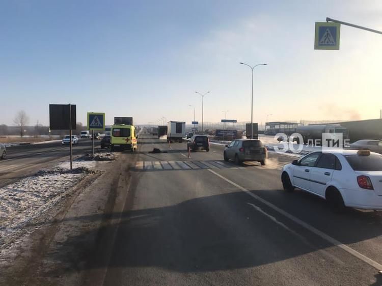 В Татарстане на трассе М7 под колеса грузовика попал пешеход