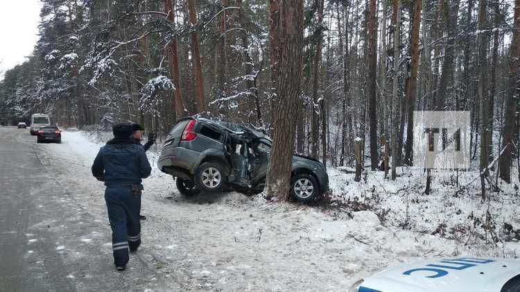 В Татарстане, влетев на внедорожнике в дерево, пострадал водитель