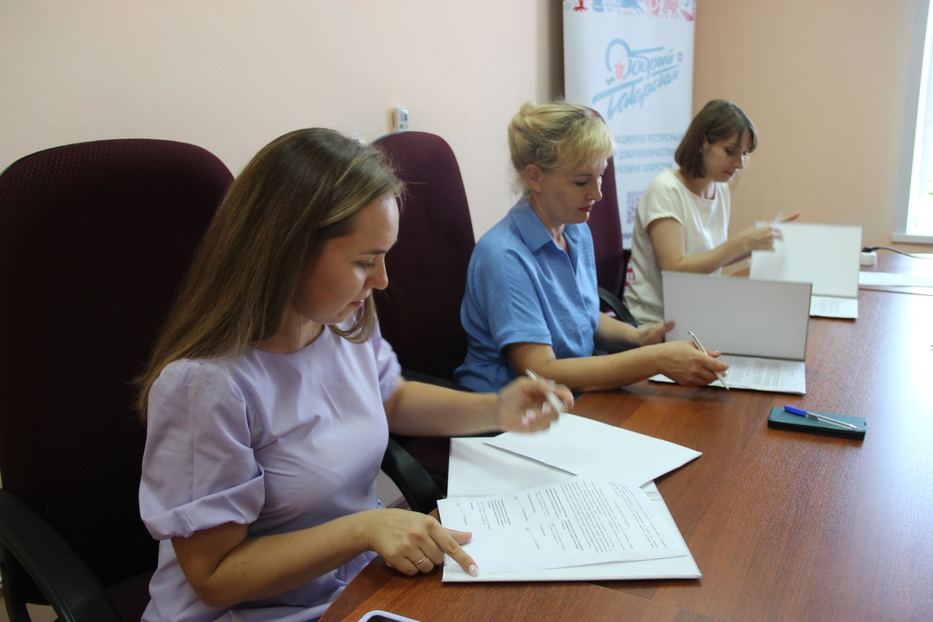 В Тетюшах подписано трехсторонние соглашения о совместном развитии добровольчества