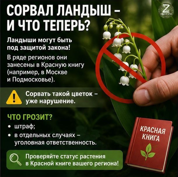 Задумывались, какой штраф можно получить за сорванный ландыш?