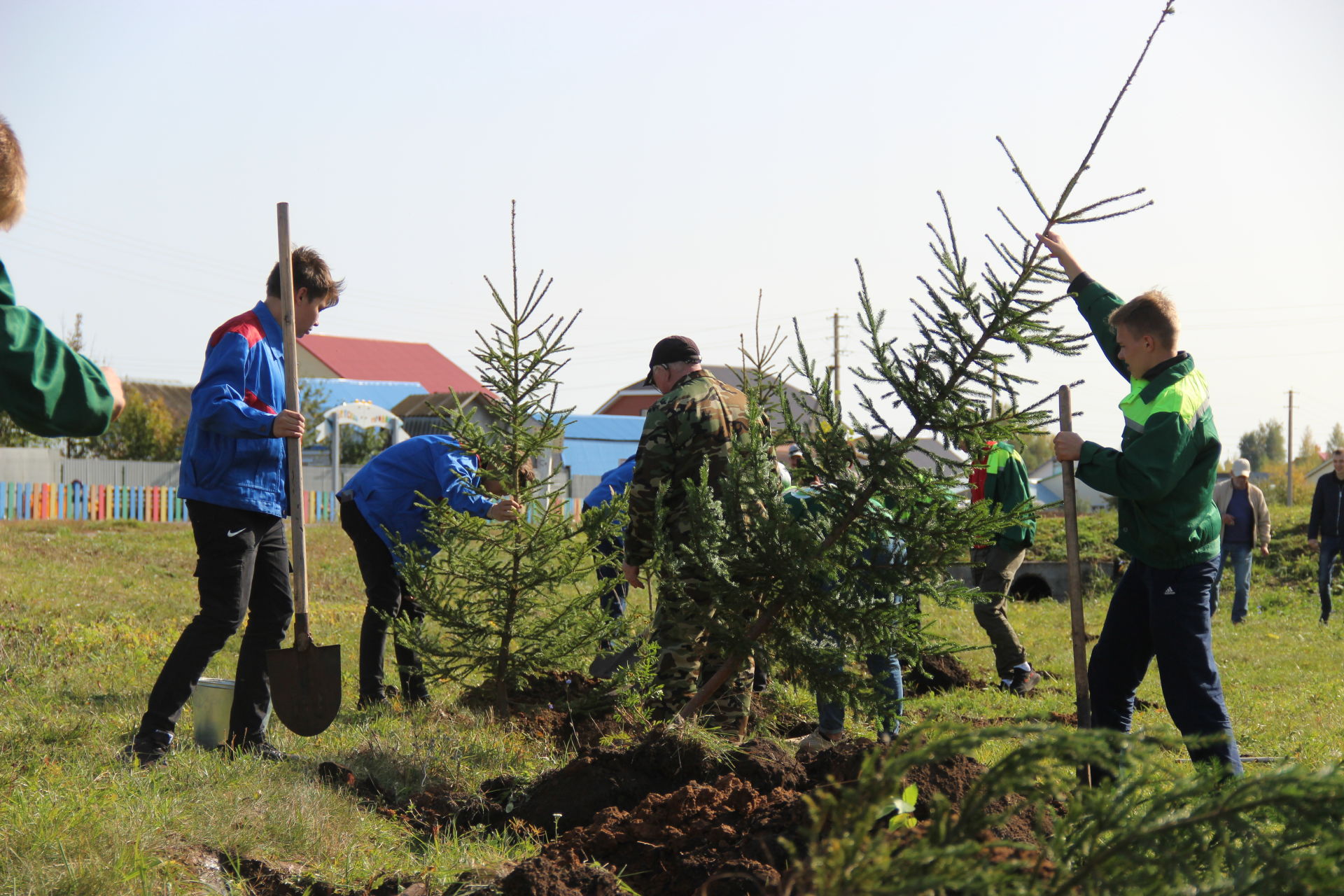 Студенты Тетюшского сельхозтехникума посадили еловую аллею