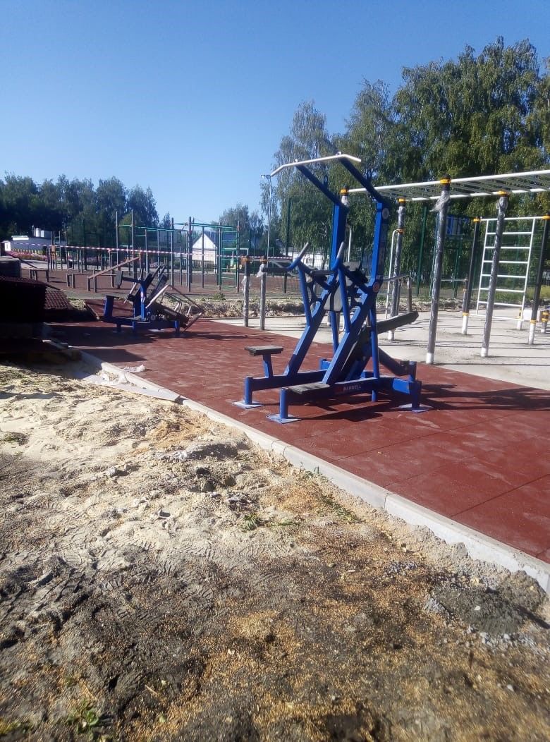 Продолжается строительство площадки для выполнения испытания комплекса ГТО в селе Бакрчи
