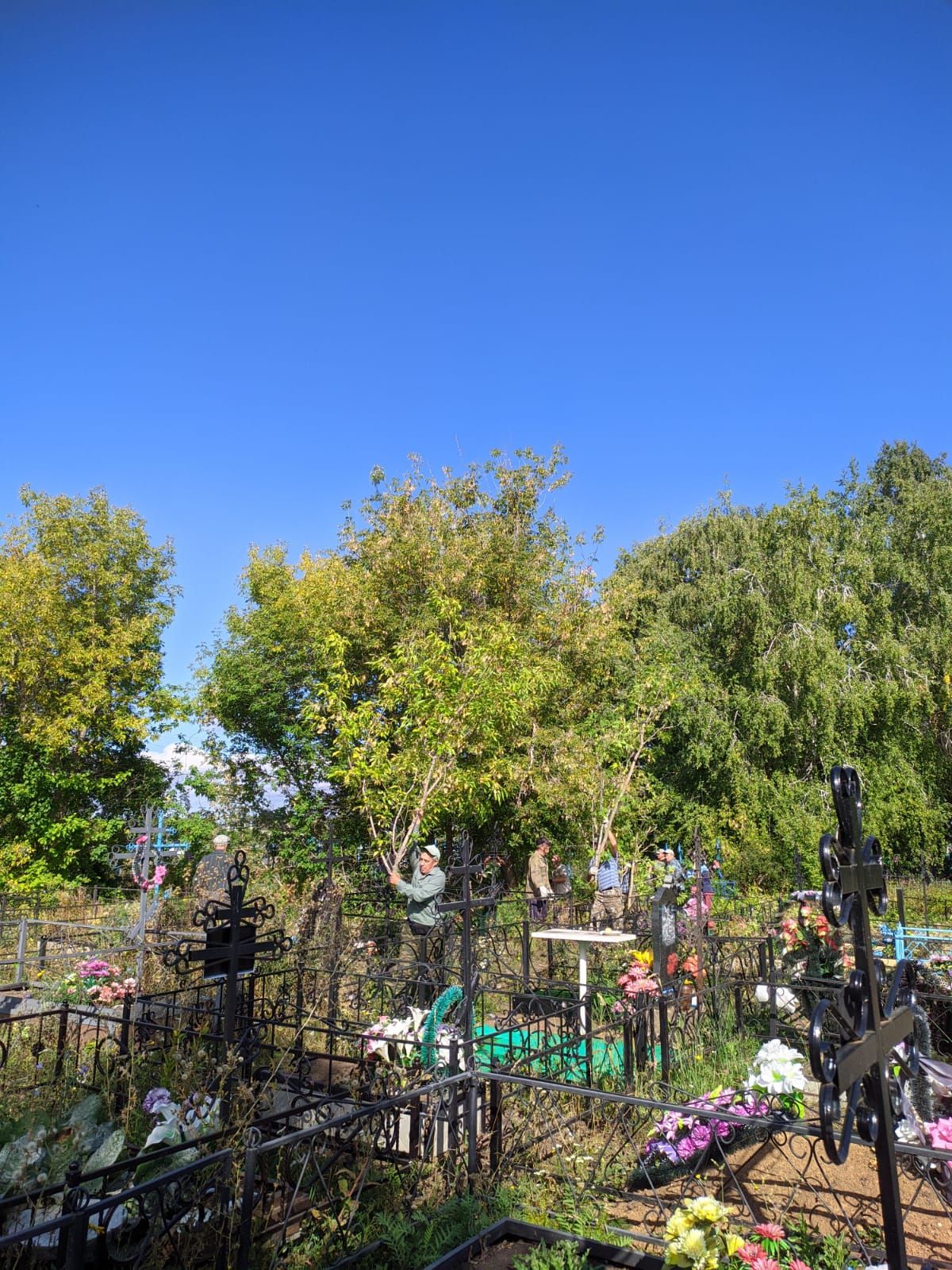 Неравнодушные горожане провели субботник на Людоговском кладбище в Тетюшах