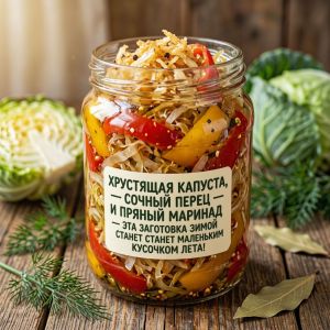 Готовим салат из капусты и болгарского перца на зиму