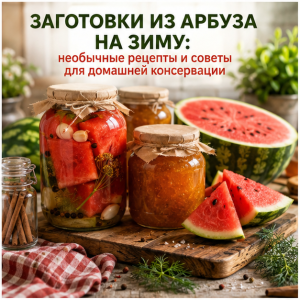 Делаем заготовки из арбуза на зиму: необычные рецепты и советы для домашней консервации