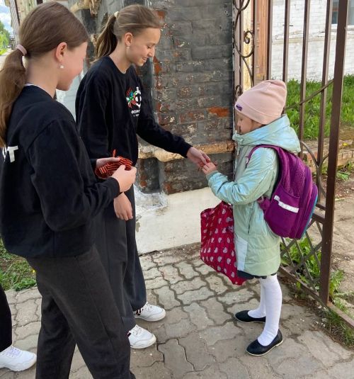 В Тетюшах, в Алабердино и Бакрчах провели акцию «Георгиевская ленточка»
