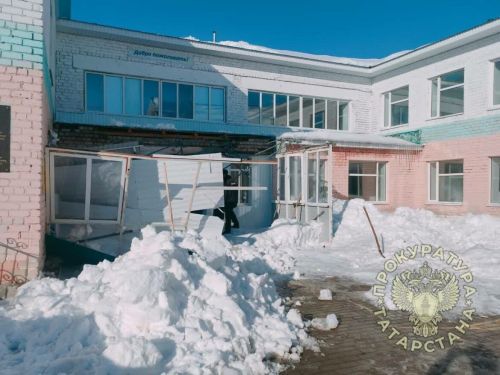 В Дрожжановском районе из-за схода снега с крыши школы пострадала 16-летняя школьница