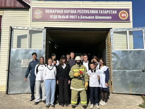 Профориентационное посещение пожарной части школьниками Тетюшского района