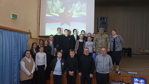 В Урюмской школе Тетюшского района прошла встреча учащихся с воином СВО