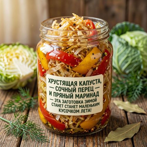 Готовим салат из капусты и болгарского перца на зиму