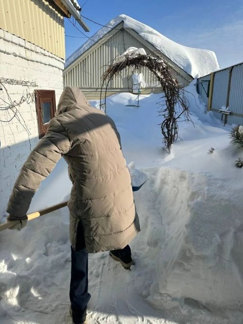 В Тетюшах студенты помогли пожилым жителям с уборкой снега