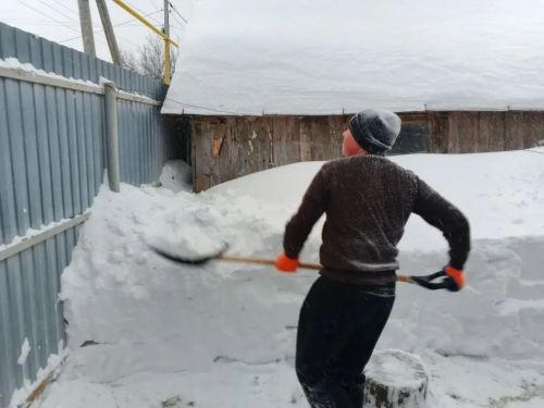 Активисты Тетюш помогают пожилым расчищать снег