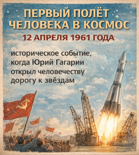 День космонавтики: 12 апреля — полёт Гагарина и традиции праздника