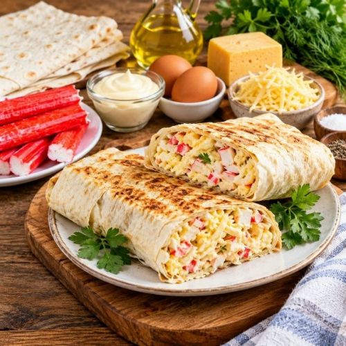 Готовим домашнюю шаурму с крабовыми палочками