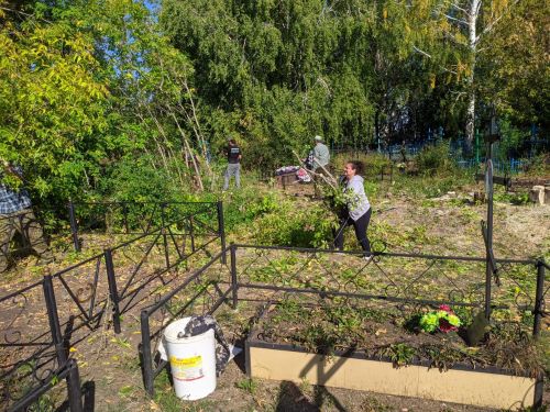 Неравнодушные горожане провели субботник на Людоговском кладбище в Тетюшах