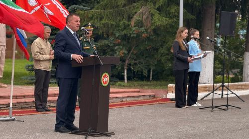 Торжественный митинг в честь Дня ветеранов боевых действий в Тетюшах