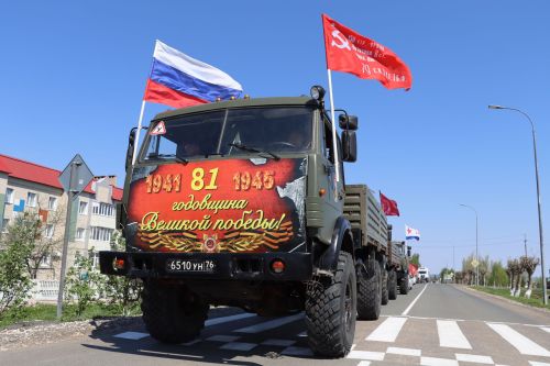 В Тетюшах прошёл автопробег, посвящённый 81‑летию Победы в Великой Отечественной войне