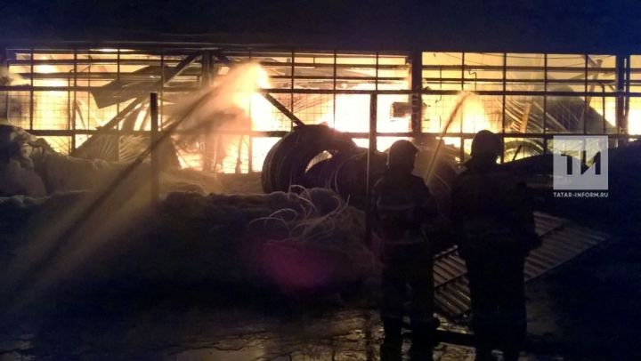 МЧС опубликовало фото тушения крупного пожара на складах в Казани