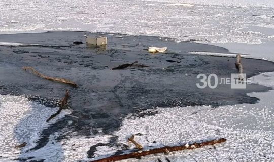 В Татарстане очевидец спас нетрезвого рыбака, провалившегося под лед