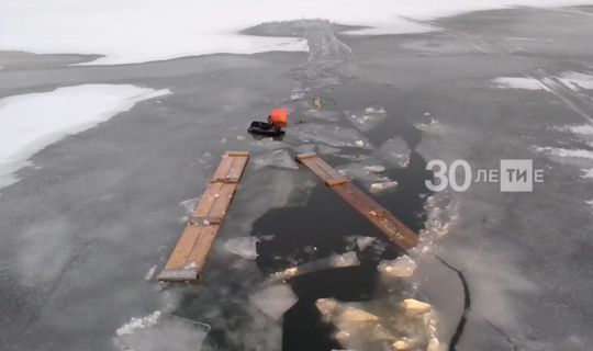 Благополучное спасение рыбака, который провалился под лед