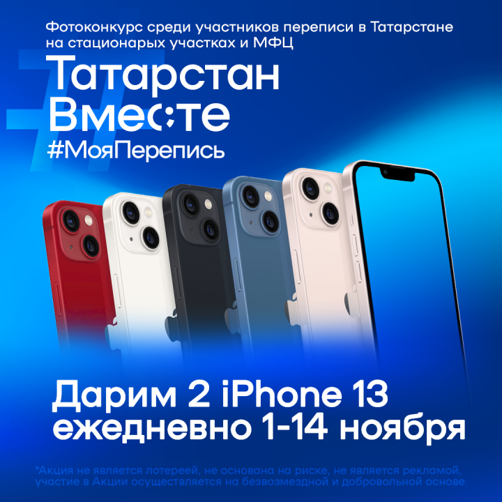 28 татарстанцев, победители фотоконкурса среди участников переписи, получат айфоны
