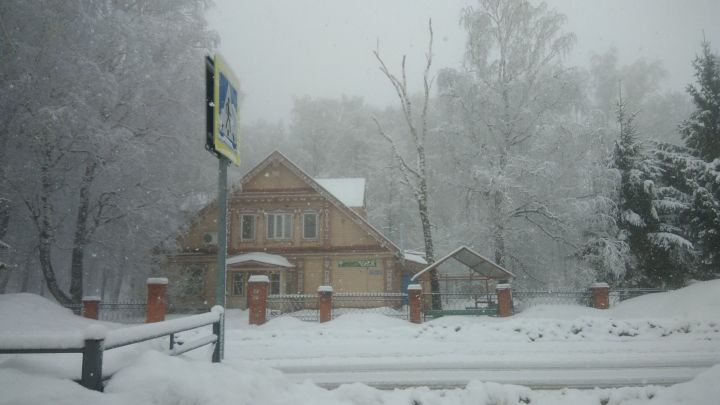 В ближайшее время в Татарстане ожидается сильный снег, на дорогах заносы