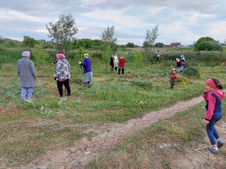 Кляшевцы очистили территорию около родника «Каш кизлэве» от сорняков