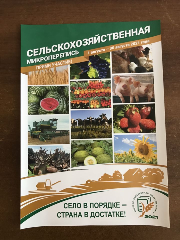 С 1 по 30 августа 2021 года в Тетюшском районе пройдет первая сельскохозяйственная микроперепись