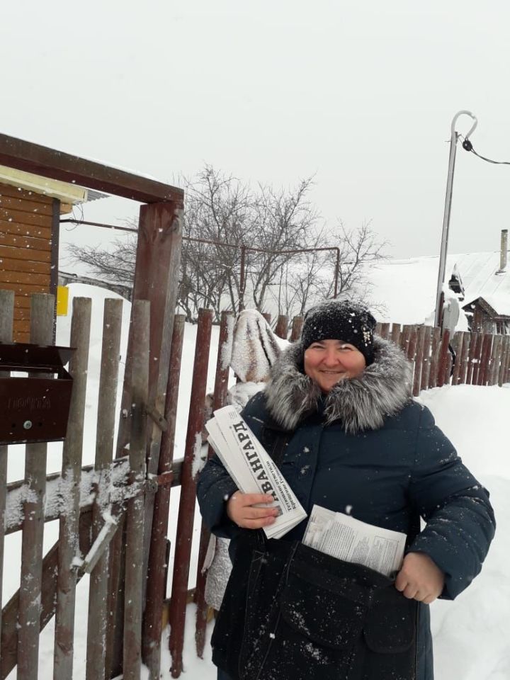 Стаж почтальона села Верхние Тарханы Анастасии Сергеевой – почти 20 лет