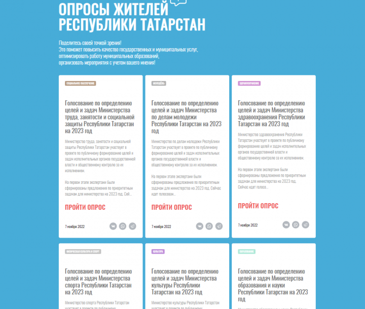 Татарстанцы могут проголосовать за актуальные цели Минмолодежи РТ