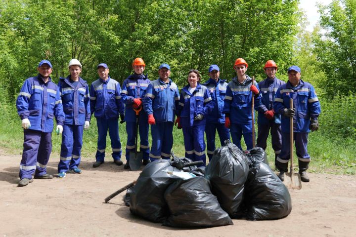 Сотрудники АО «Транснефть – Прикамье» вышли на уборку прибрежной зоны Ковалинского озера