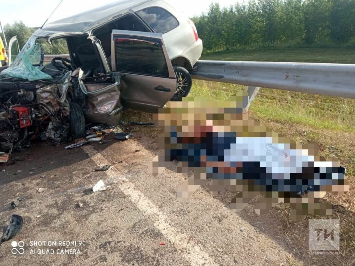При столкновении двух автомобилей в Татарстане один человек погиб и еще один пострадал