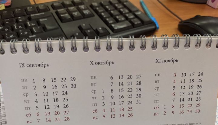 В ноябре  у жителей Татарстана, работающих по пятидневной рабочей неделе, будет 12  выходных