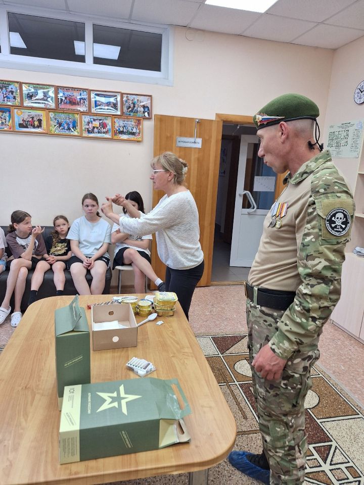 Встреча с участником СВО в лагере «Ласточка» Тетюшского района