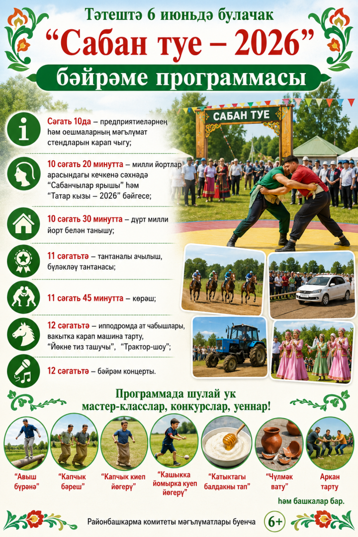 Бүген Тәтештә «Сабан туе» булачак