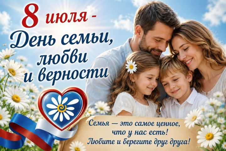 В Тетюшах состоится праздник, посвященный Дню семьи, любви и верности