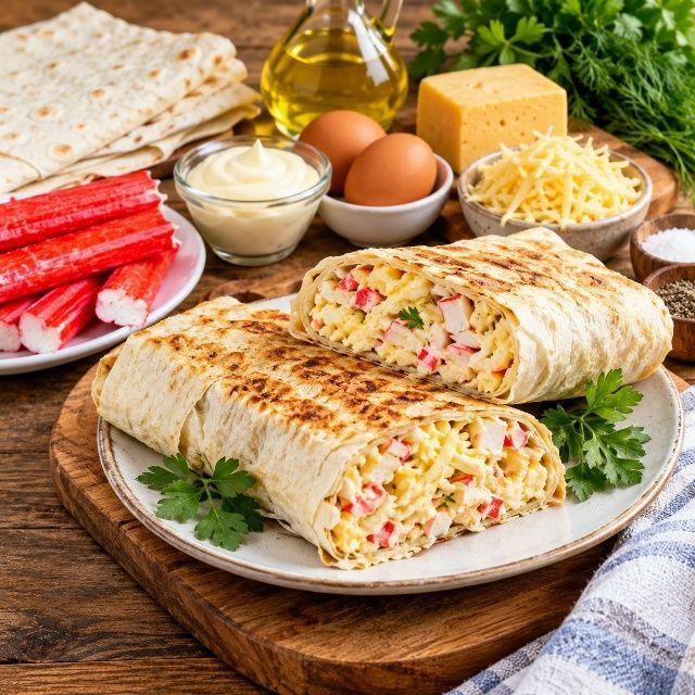Готовим домашнюю шаурму с крабовыми палочками