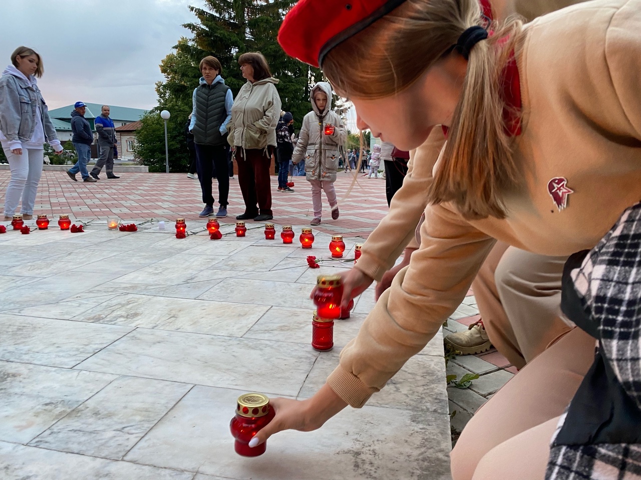 Свеча памяти в Тетюшах. фото Елена Калашникова