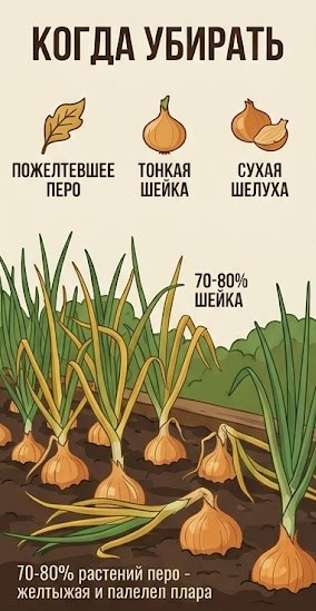 Правила сбора лука