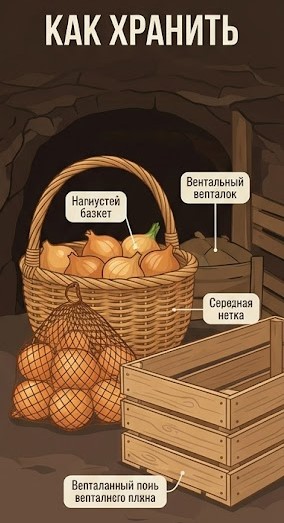 Правила хранения лука