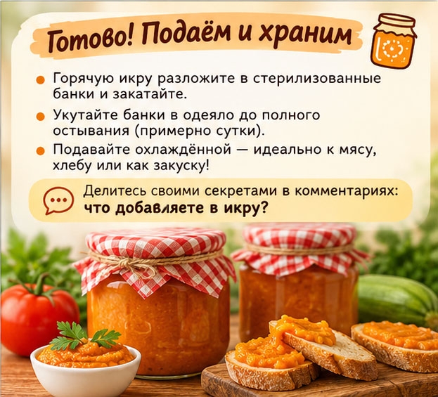 Кабачковая икра. Пошаговый рецепт