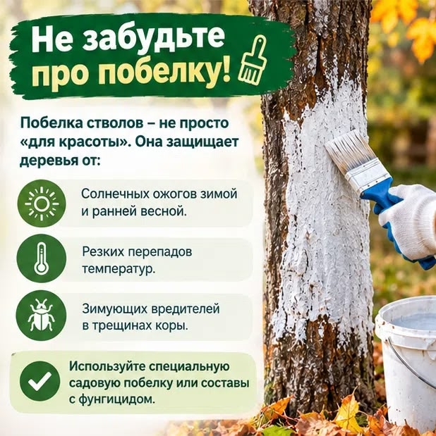 Осенняя обработка сада. Фото сгенерировано нейросетью