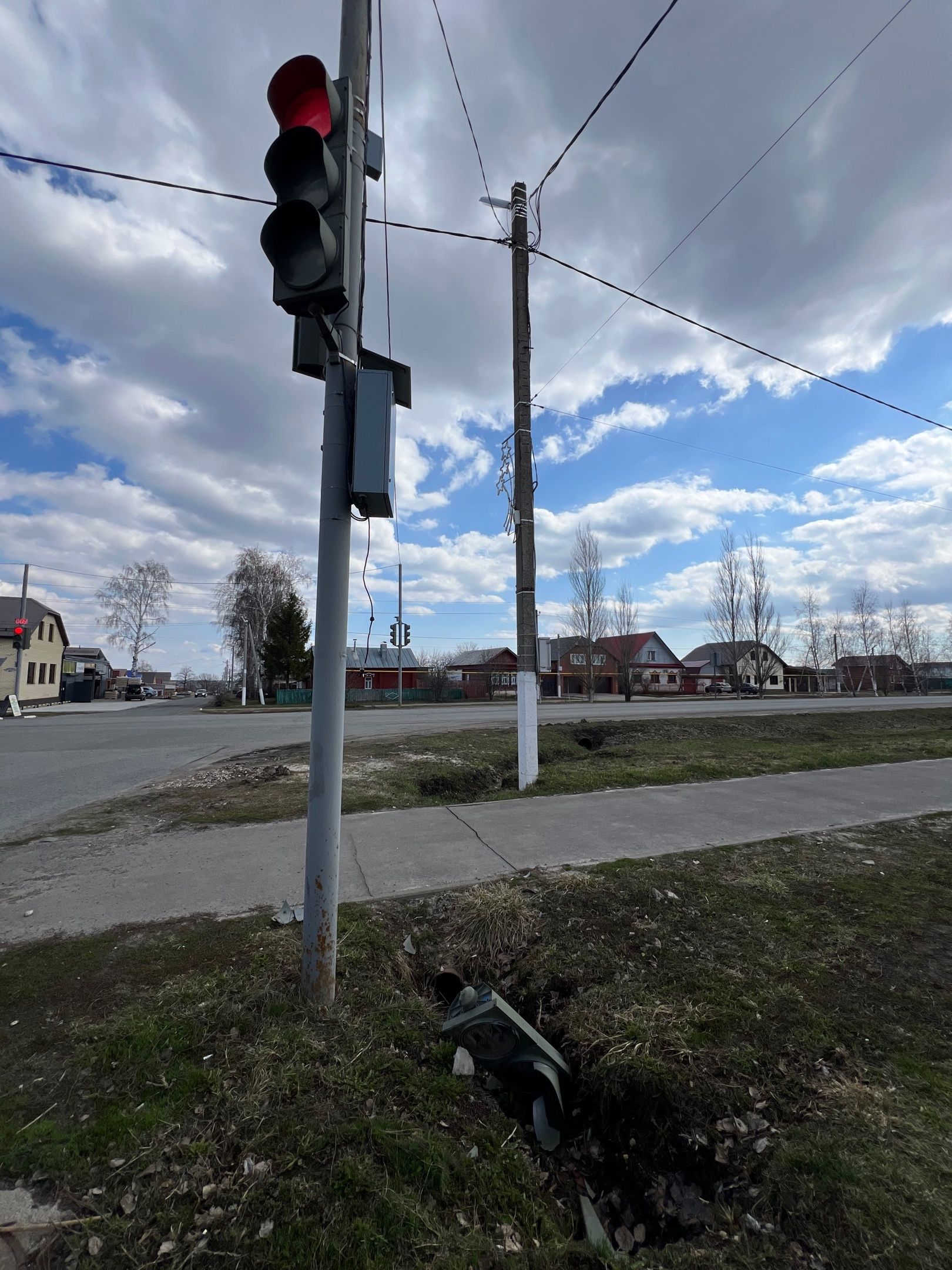 Акт вандализма в Тетюшах: разгромлен светофор