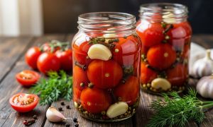 Зеленые помидоры с чесноком: простой и вкусный рецепт